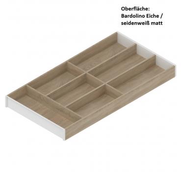 AMBIA-LINE Besteckeinsatz, für LEGRABOX/MERIVOBOX, Holzdesign, 7 Besteckfächer, NL=650 mm, Breite=300 mm